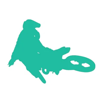 Samolepící dekorace SAMOLEPKA Motorka 028 levá motokros (25 - tyrkysová) NA AUTO, NÁLEPKA, FÓLIE, POLEP, TUNING, VLASTNÍ TEXT, TISK, AUTOSAMOLEPKY.cz, POLEPY, OBRÁZEK, LOGO, SAMOLEPKY