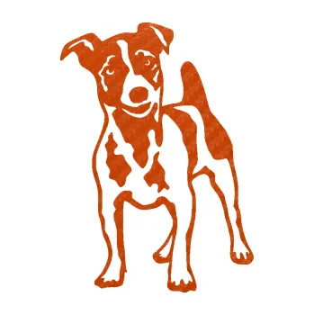 samolepka Pes 144 levá Jack Russel terier (54 - 3D karbon oranžový) SAMOLEPKA NA AUTO, NÁLEPKA, FÓLIE, POLEP, TUNING, VLASTNÍ TEXT, TISK, AUTOSAMOLEPKY.cz, POLEPY, OBRÁZEK, LOGO, 3D STICKERS