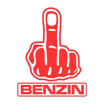 Samolepicí dekorace na vozidlo Fuck off benzín (02 - světle červená) SAMOLEPKA NA AUTO, NÁLEPKA, FÓLIE, POLEP, TUNING, VLASTNÍ TEXT, TISK, AUTOSAMOLEPKY.cz, POLEPY, OBRÁZEK, LOGO, 3D STICKERS