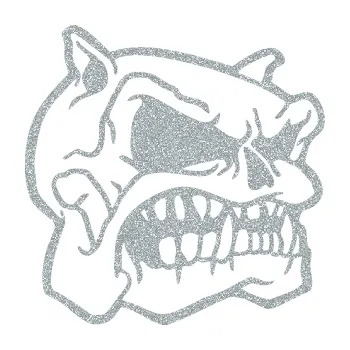 Samolepicí dekorace na vozidlo Pitbull lebka pravá (91 - Ultra Metalic stříbrná metalíza) SAMOLEPKA NA AUTO, NÁLEPKA, FÓLIE, POLEP, TUNING, VLASTNÍ TEXT, TISK, AUTOSAMOLEPKY.cz, POLEPY, OBRÁZEK, LOGO, 3D STICKERS