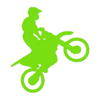 Samolepící dekorace Motorka 024 pravá motokros (04 - zelená kawasaki) SAMOLEPKA NA AUTO, NÁLEPKA, FÓLIE, POLEP, TUNING, VLASTNÍ TEXT, TISK, AUTOSAMOLEPKY.cz, POLEPY, OBRÁZEK, LOGO, 3D STICKERS