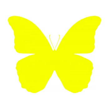Samolepící dekorace Motýl 006 (70 - Fluorescentní žlutá) SAMOLEPKA NA AUTO, NÁLEPKA, FÓLIE, POLEP, TUNING, VLASTNÍ TEXT, TISK, AUTOSAMOLEPKY.cz, POLEPY, OBRÁZEK, LOGO, 3D STICKERS