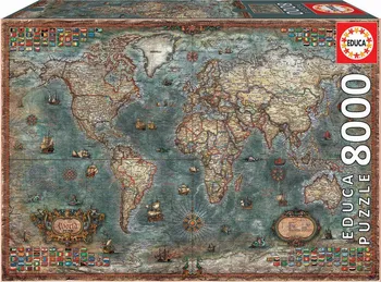 puzzle Educa Politická mapa světa 8000 dílků
