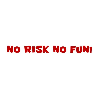 Polep vozidla SAMOLEPKA No risk no fun 001 (18 - tmavě červená) NA AUTO, NÁLEPKA, FÓLIE, POLEP, TUNING, VLASTNÍ TEXT, TISK, AUTOSAMOLEPKY.cz, POLEPY, OBRÁZEK, LOGO, SAMOLEPKY