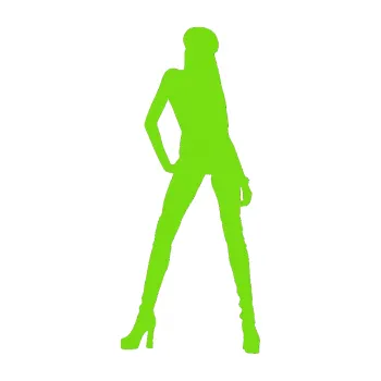 Polep vozidla SAMOLEPKA Erotická žena 022 pravá (04 - zelená kawasaki) NA AUTO, NÁLEPKA, FÓLIE, POLEP, TUNING, VLASTNÍ TEXT, TISK, AUTOSAMOLEPKY.cz, POLEPY, OBRÁZEK, LOGO, SAMOLEPKY