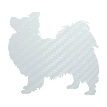 Polep vozidla SAMOLEPKA Pes 149 levá papillon (51 - 3D karbon bílý) NA AUTO, NÁLEPKA, FÓLIE, POLEP, TUNING, VLASTNÍ TEXT, TISK, AUTOSAMOLEPKY.cz, POLEPY, OBRÁZEK, LOGO, SAMOLEPKY