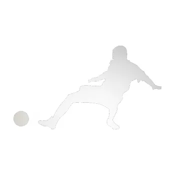 Samolepicí dekorace na vozidlo Fotbalista 005 levá (82 - odrazková reflexní bílá) SAMOLEPKA NA AUTO, NÁLEPKA, FÓLIE, POLEP, TUNING, VLASTNÍ TEXT, TISK, AUTOSAMOLEPKY.cz, POLEPY, OBRÁZEK, LOGO, 3D STICKERS
