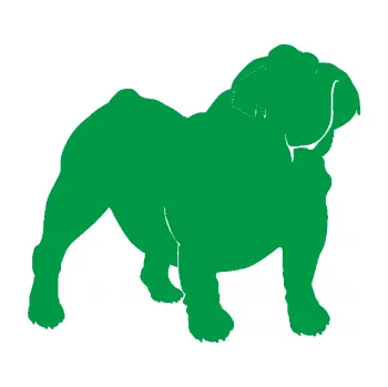 Polep vozidla SAMOLEPKA Pes 089 pravá Buldok (12 - zelená) NA AUTO, NÁLEPKA, FÓLIE, POLEP, TUNING, VLASTNÍ TEXT, TISK, AUTOSAMOLEPKY.cz, POLEPY, OBRÁZEK, LOGO, SAMOLEPKY