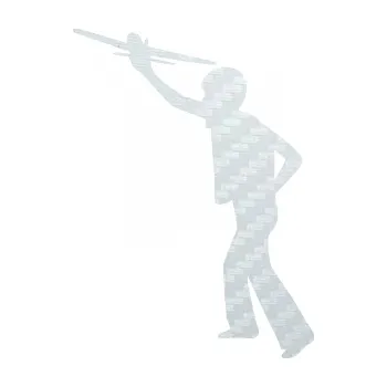 samolepka Děti silueta 003 levá kluk s modelem letadla (51 - 3D karbon bílý) SAMOLEPKA NA AUTO, NÁLEPKA, FÓLIE, POLEP, TUNING, VLASTNÍ TEXT, TISK, AUTOSAMOLEPKY.cz, POLEPY, OBRÁZEK, LOGO, 3D STICKERS