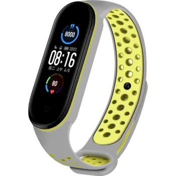 Chytré hodinky Fitness náramek M5 band se sportovním řemínkem Nike Watch: 12 Šedá/Žlutá
