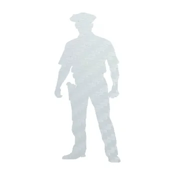 Samolepící dekorace SAMOLEPKA Policajt 002 levá (51 - 3D karbon bílý) NA AUTO, NÁLEPKA, FÓLIE, POLEP, TUNING, VLASTNÍ TEXT, TISK, AUTOSAMOLEPKY.cz, POLEPY, OBRÁZEK, LOGO, SAMOLEPKY