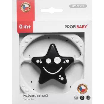 Hračka pro kojence Profibaby Kruh hvězda černobílá v krabičce