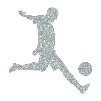 Samolepicí dekorace na vozidlo Fotbalista 028 pravá (91 - Ultra Metalic stříbrná metalíza) SAMOLEPKA NA AUTO, NÁLEPKA, FÓLIE, POLEP, TUNING, VLASTNÍ TEXT, TISK, AUTOSAMOLEPKY.cz, POLEPY, OBRÁZEK, LOGO, 3D STICKERS