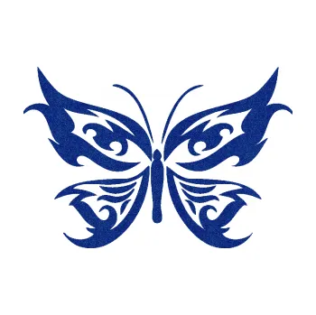 Samolepící dekorace Motýl 012 (89 - Ultra Metalic modrá tmavá) SAMOLEPKA NA AUTO, NÁLEPKA, FÓLIE, POLEP, TUNING, VLASTNÍ TEXT, TISK, AUTOSAMOLEPKY.cz, POLEPY, OBRÁZEK, LOGO, 3D STICKERS