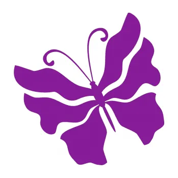 Samolepící dekorace Motýl 003 levá (14 - fialová) SAMOLEPKA NA AUTO, NÁLEPKA, FÓLIE, POLEP, TUNING, VLASTNÍ TEXT, TISK, AUTOSAMOLEPKY.cz, POLEPY, OBRÁZEK, LOGO, 3D STICKERS