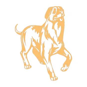 samolepka Pes 047 pravá (08 - béžová) SAMOLEPKA NA AUTO, NÁLEPKA, FÓLIE, POLEP, TUNING, VLASTNÍ TEXT, TISK, AUTOSAMOLEPKY.cz, POLEPY, OBRÁZEK, LOGO, 3D STICKERS