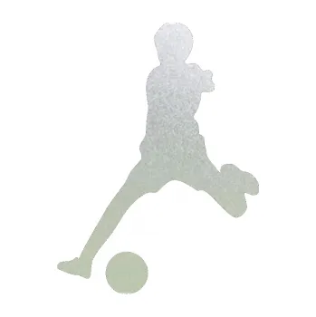 Samolepicí dekorace na vozidlo Fotbalista 020 levá (60 - pískované sklo) SAMOLEPKA NA AUTO, NÁLEPKA, FÓLIE, POLEP, TUNING, VLASTNÍ TEXT, TISK, AUTOSAMOLEPKY.cz, POLEPY, OBRÁZEK, LOGO, 3D STICKERS