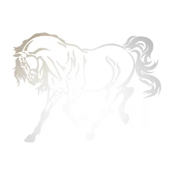 Samolepící dekorace SAMOLEPKA Kůň 048 levá (82 - odrazková reflexní bílá) NA AUTO, NÁLEPKA, FÓLIE, POLEP, TUNING, VLASTNÍ TEXT, TISK, AUTOSAMOLEPKY.cz, POLEPY, OBRÁZEK, LOGO, SAMOLEPKY