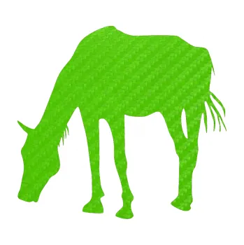 Samolepící dekorace SAMOLEPKA Kůň 008 levá (58 - 3D karbon zelený kawasaki) NA AUTO, NÁLEPKA, FÓLIE, POLEP, TUNING, VLASTNÍ TEXT, TISK, AUTOSAMOLEPKY.cz, POLEPY, OBRÁZEK, LOGO, SAMOLEPKY