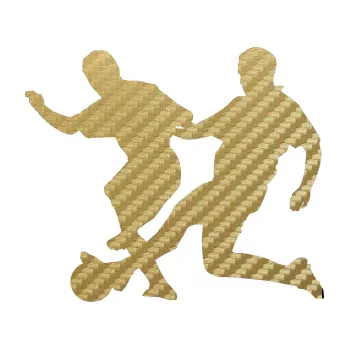 Samolepicí dekorace na vozidlo Fotbalista 044 levá (59 - 3D karbon zlatý) SAMOLEPKA NA AUTO, NÁLEPKA, FÓLIE, POLEP, TUNING, VLASTNÍ TEXT, TISK, AUTOSAMOLEPKY.cz, POLEPY, OBRÁZEK, LOGO, 3D STICKERS