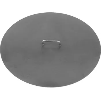 FCOOK Kovové víko 71 cm na ohniště E00521 s madlem, černé lakované (FCook E00521 Víko na přenosné ohniště sloužící jako ochrana proti větru i dešti)