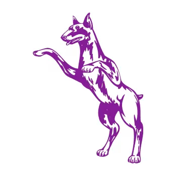 Polep vozidla SAMOLEPKA Pes 028 levá (14 - fialová) NA AUTO, NÁLEPKA, FÓLIE, POLEP, TUNING, VLASTNÍ TEXT, TISK, AUTOSAMOLEPKY.cz, POLEPY, OBRÁZEK, LOGO, SAMOLEPKY