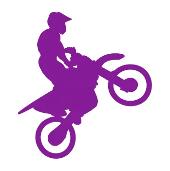Samolepící dekorace Motorka 024 pravá motokros (14 - fialová) SAMOLEPKA NA AUTO, NÁLEPKA, FÓLIE, POLEP, TUNING, VLASTNÍ TEXT, TISK, AUTOSAMOLEPKY.cz, POLEPY, OBRÁZEK, LOGO, 3D STICKERS