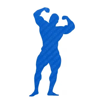 Polep vozidla Kulturista 003 levá (57 - 3D karbon modrý) SAMOLEPKA NA AUTO, NÁLEPKA, FÓLIE, POLEP, TUNING, VLASTNÍ TEXT, TISK, AUTOSAMOLEPKY.cz, POLEPY, OBRÁZEK, LOGO, 3D STICKERS