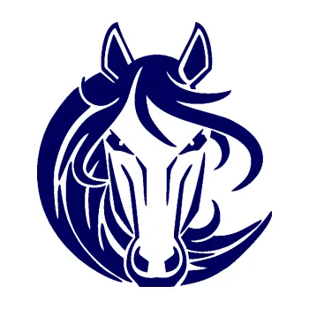 Samolepící dekorace Kůň 043 levá (23 - tmavě modrá) SAMOLEPKA NA AUTO, NÁLEPKA, FÓLIE, POLEP, TUNING, VLASTNÍ TEXT, TISK, AUTOSAMOLEPKY.cz, POLEPY, OBRÁZEK, LOGO, 3D STICKERS