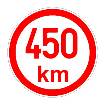 samolepka Maximální rychlost 450km - nejvyšší konstrukční rychlost (74 - Fluorescentní červená) SAMOLEPKA NA AUTO, NÁLEPKA, FÓLIE, POLEP, TUNING, VLASTNÍ TEXT, TISK, AUTOSAMOLEPKY.cz, POLEPY, OBRÁZEK, LOGO, 3D STICKERS