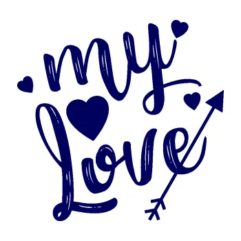 Samolepící dekorace SAMOLEPKA My Love (23 - tmavě modrá) NA AUTO, NÁLEPKA, FÓLIE, POLEP, TUNING, VLASTNÍ TEXT, TISK, AUTOSAMOLEPKY.cz, POLEPY, OBRÁZEK, LOGO, SAMOLEPKY