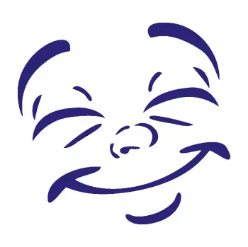 Samolepící dekorace Obličej 004 pravá šťastný (22 - střední modrá) SAMOLEPKA NA AUTO, NÁLEPKA, FÓLIE, POLEP, TUNING, VLASTNÍ TEXT, TISK, AUTOSAMOLEPKY.cz, POLEPY, OBRÁZEK, LOGO, 3D STICKERS