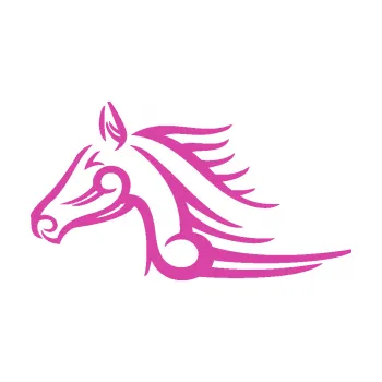 Samolepící dekorace Kůň 081 levá hlava tattoo (16 - růžová) SAMOLEPKA NA AUTO, NÁLEPKA, FÓLIE, POLEP, TUNING, VLASTNÍ TEXT, TISK, AUTOSAMOLEPKY.cz, POLEPY, OBRÁZEK, LOGO, 3D STICKERS