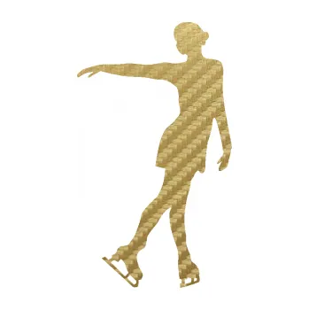 Polep vozidla SAMOLEPKA Krasobruslení 002 levá krasobruslařka (59 - 3D karbon zlatý) NA AUTO, NÁLEPKA, FÓLIE, POLEP, TUNING, VLASTNÍ TEXT, TISK, AUTOSAMOLEPKY.cz, POLEPY, OBRÁZEK, LOGO, SAMOLEPKY