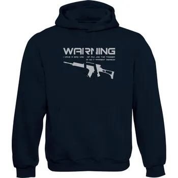 Pánská mikina Mikina s kapucí BAD HABIT G36 - námořní modrá