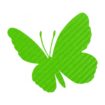 Samolepící dekorace SAMOLEPKA Motýl 009 levá (58 - 3D karbon zelený kawasaki) NA AUTO, NÁLEPKA, FÓLIE, POLEP, TUNING, VLASTNÍ TEXT, TISK, AUTOSAMOLEPKY.cz, POLEPY, OBRÁZEK, LOGO, SAMOLEPKY