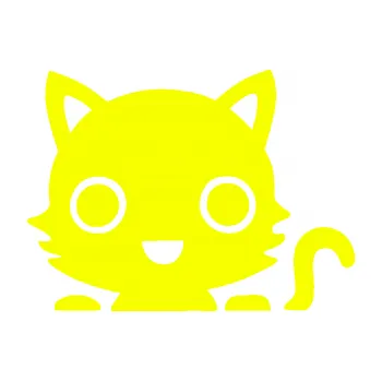 Samolepící dekorace Kočka 014 pravá kočka v autě (70 - Fluorescentní žlutá) SAMOLEPKA NA AUTO, NÁLEPKA, FÓLIE, POLEP, TUNING, VLASTNÍ TEXT, TISK, AUTOSAMOLEPKY.cz, POLEPY, OBRÁZEK, LOGO, 3D STICKERS