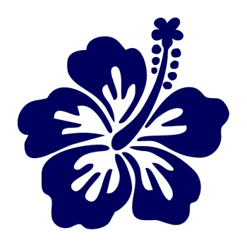 Samolepící dekorace SAMOLEPKA Kytička 001 pravá ibišek (23 - tmavě modrá) NA AUTO, NÁLEPKA, FÓLIE, POLEP, TUNING, VLASTNÍ TEXT, TISK, AUTOSAMOLEPKY.cz, POLEPY, OBRÁZEK, LOGO, SAMOLEPKY