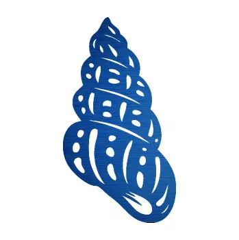 Samolepící dekorace SAMOLEPKA Mušle 003 pravá ulita (65 - škrábaný kov modrý) NA AUTO, NÁLEPKA, FÓLIE, POLEP, TUNING, VLASTNÍ TEXT, TISK, AUTOSAMOLEPKY.cz, POLEPY, OBRÁZEK, LOGO, SAMOLEPKY