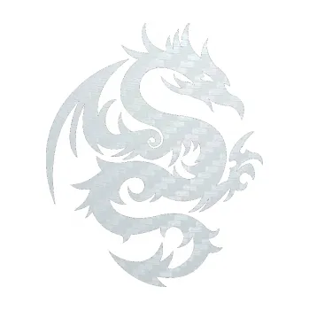 Samolepicí dekorace na vozidlo Dragon 015 pravá (51 - 3D karbon bílý) SAMOLEPKA NA AUTO, NÁLEPKA, FÓLIE, POLEP, TUNING, VLASTNÍ TEXT, TISK, AUTOSAMOLEPKY.cz, POLEPY, OBRÁZEK, LOGO, 3D STICKERS