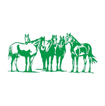 Samolepící dekorace Koníci 001 levá (12 - zelená) SAMOLEPKA NA AUTO, NÁLEPKA, FÓLIE, POLEP, TUNING, VLASTNÍ TEXT, TISK, AUTOSAMOLEPKY.cz, POLEPY, OBRÁZEK, LOGO, 3D STICKERS