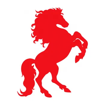 Samolepící dekorace SAMOLEPKA Kůň 038 pravá (10 - červená) NA AUTO, NÁLEPKA, FÓLIE, POLEP, TUNING, VLASTNÍ TEXT, TISK, AUTOSAMOLEPKY.cz, POLEPY, OBRÁZEK, LOGO, SAMOLEPKY