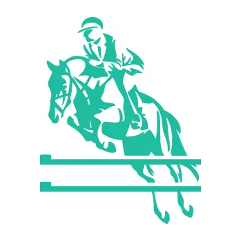 Samolepící dekorace Kůň 083 levá skok přes překážku (25 - tyrkysová) SAMOLEPKA NA AUTO, NÁLEPKA, FÓLIE, POLEP, TUNING, VLASTNÍ TEXT, TISK, AUTOSAMOLEPKY.cz, POLEPY, OBRÁZEK, LOGO, 3D STICKERS