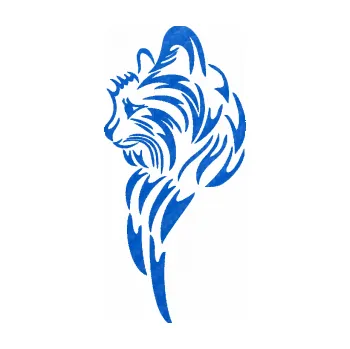 Samolepící dekorace SAMOLEPKA Kočka 019 levá (57 - 3D karbon modrý) NA AUTO, NÁLEPKA, FÓLIE, POLEP, TUNING, VLASTNÍ TEXT, TISK, AUTOSAMOLEPKY.cz, POLEPY, OBRÁZEK, LOGO, SAMOLEPKY