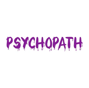 Polep vozidla SAMOLEPKA Psychopath 002 (14 - fialová) NA AUTO, NÁLEPKA, FÓLIE, POLEP, TUNING, VLASTNÍ TEXT, TISK, AUTOSAMOLEPKY.cz, POLEPY, OBRÁZEK, LOGO, SAMOLEPKY