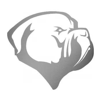 Polep vozidla Pes 116 pravá pitbull (42 - stříbrná metalíza) SAMOLEPKA NA AUTO, NÁLEPKA, FÓLIE, POLEP, TUNING, VLASTNÍ TEXT, TISK, AUTOSAMOLEPKY.cz, POLEPY, OBRÁZEK, LOGO, 3D STICKERS