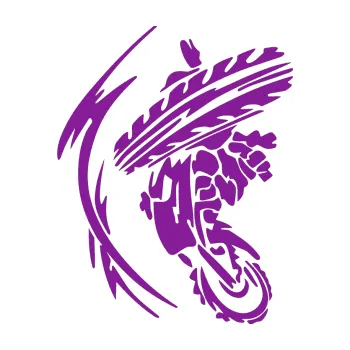 Samolepící dekorace Motorka 010 levá (14 - fialová) SAMOLEPKA NA AUTO, NÁLEPKA, FÓLIE, POLEP, TUNING, VLASTNÍ TEXT, TISK, AUTOSAMOLEPKY.cz, POLEPY, OBRÁZEK, LOGO, 3D STICKERS