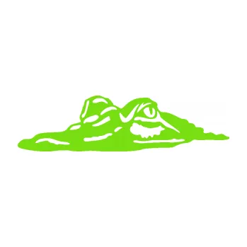 Samolepící dekorace Krokodýl 003 levá hlava na hladině (04 - zelená kawasaki) SAMOLEPKA NA AUTO, NÁLEPKA, FÓLIE, POLEP, TUNING, VLASTNÍ TEXT, TISK, AUTOSAMOLEPKY.cz, POLEPY, OBRÁZEK, LOGO, 3D STICKERS