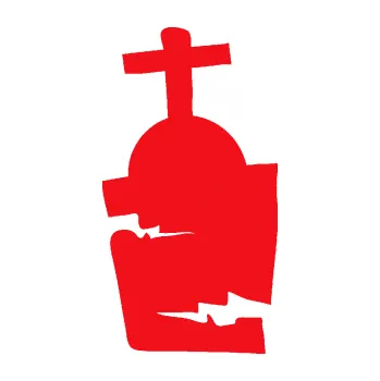 Samolepící dekorace SAMOLEPKA Halloween 014 levá náhrobek (10 - červená) NA AUTO, NÁLEPKA, FÓLIE, POLEP, TUNING, VLASTNÍ TEXT, TISK, AUTOSAMOLEPKY.cz, POLEPY, OBRÁZEK, LOGO, SAMOLEPKY