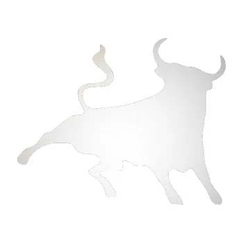 Samolepící dekorace SAMOLEPKA Býk 002 pravá (82 - odrazková reflexní bílá) NA AUTO, NÁLEPKA, FÓLIE, POLEP, TUNING, VLASTNÍ TEXT, TISK, AUTOSAMOLEPKY.cz, POLEPY, OBRÁZEK, LOGO, SAMOLEPKY